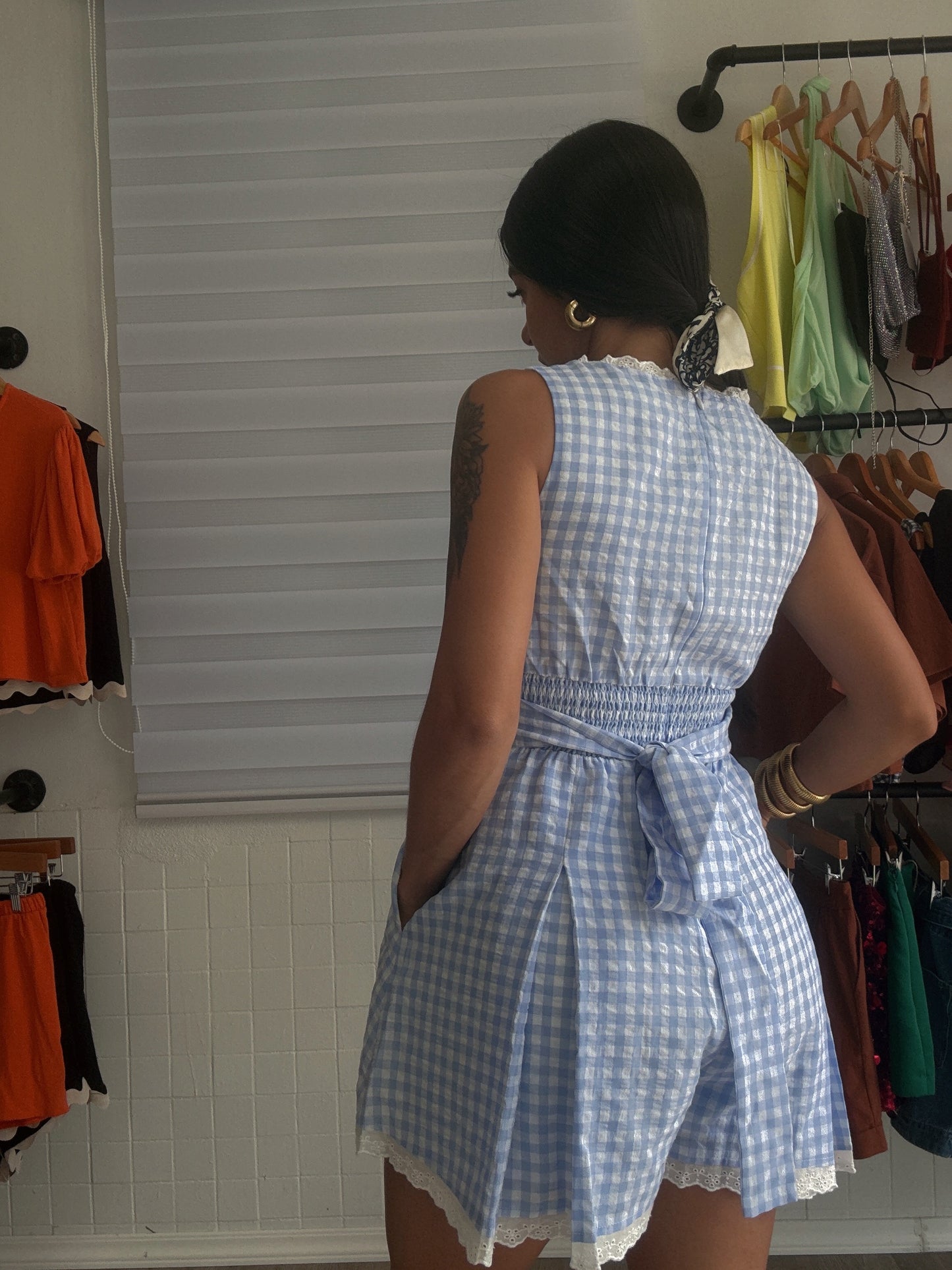 Gingham Romper