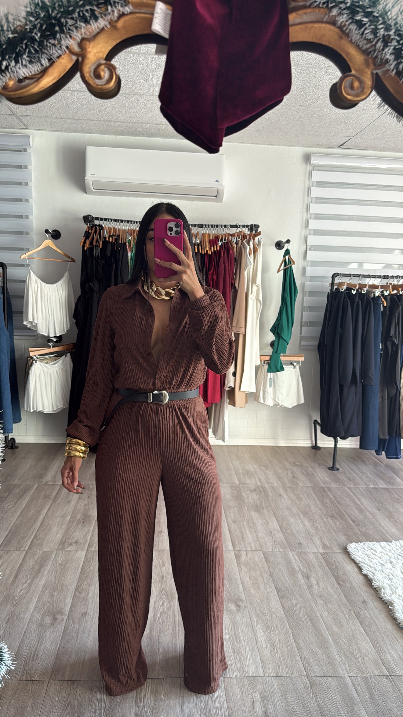 Choco plaid Jumpsuit