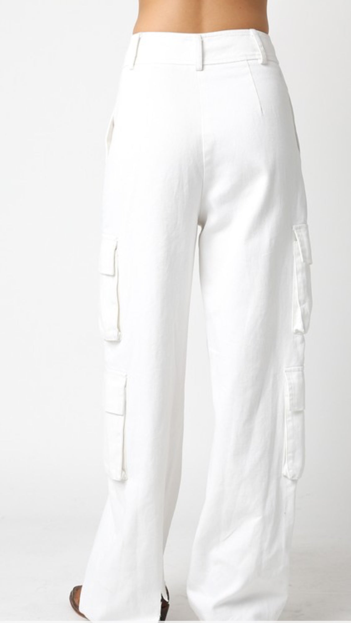 White Denim high cargo