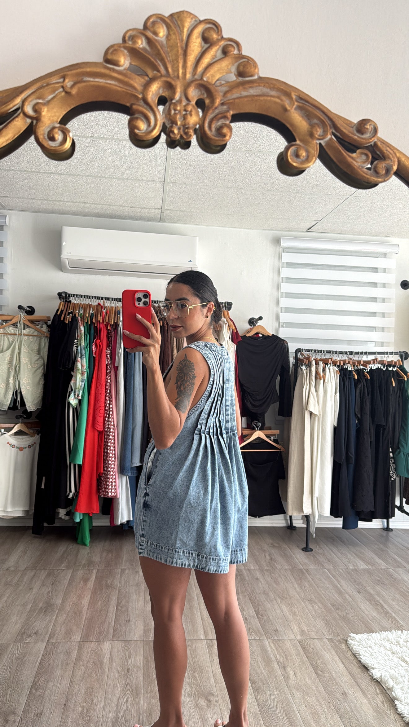 Denim Rhinestone Overall