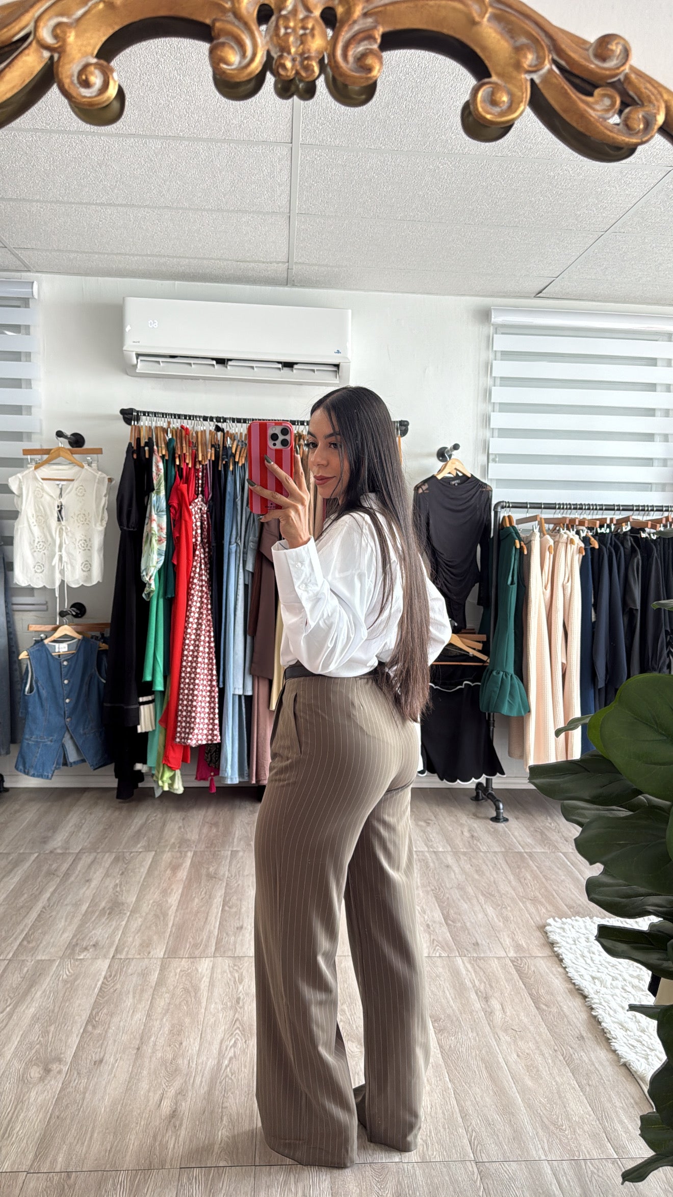 Stripe olive pants