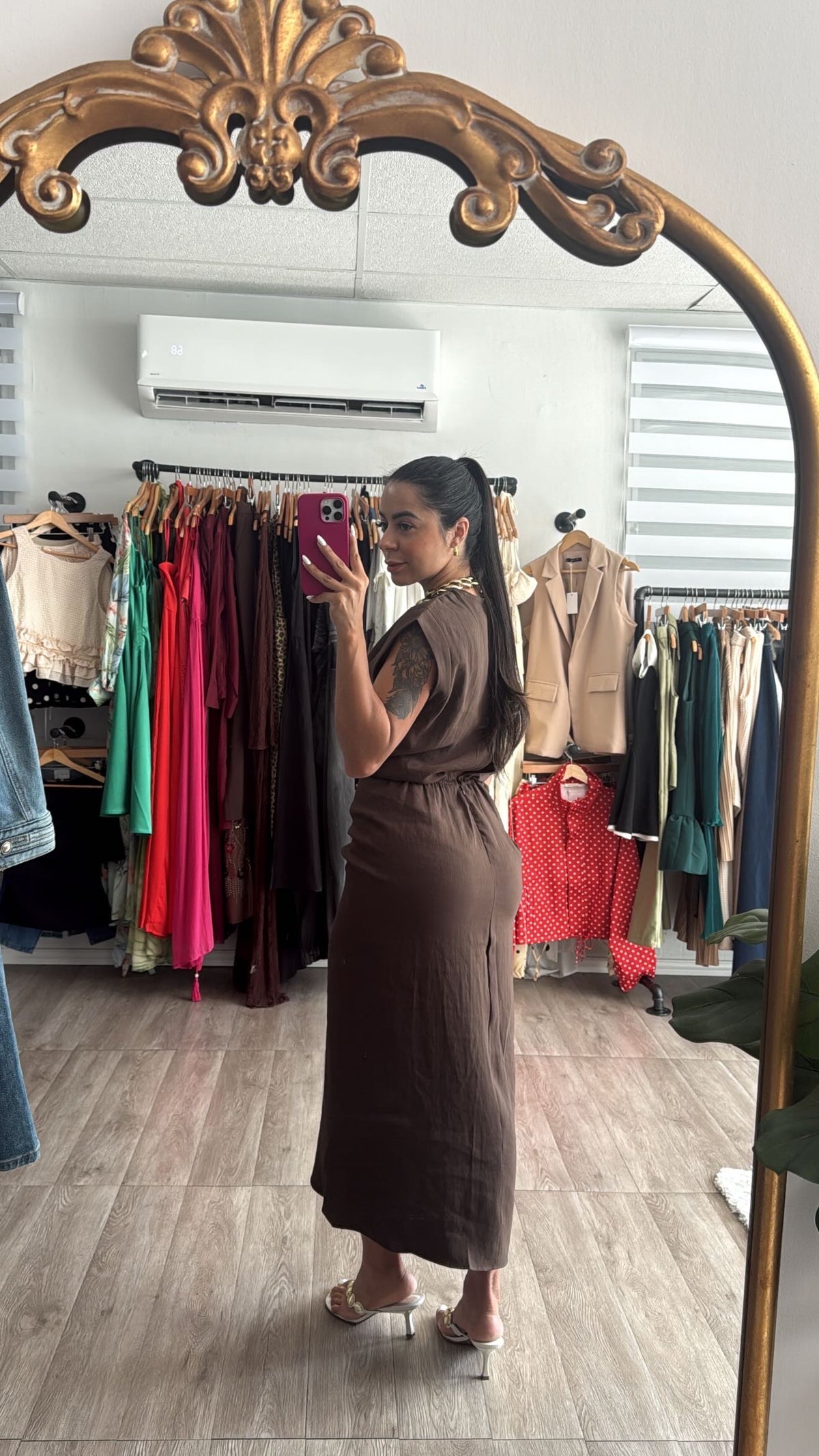 Brown Midi Dress
