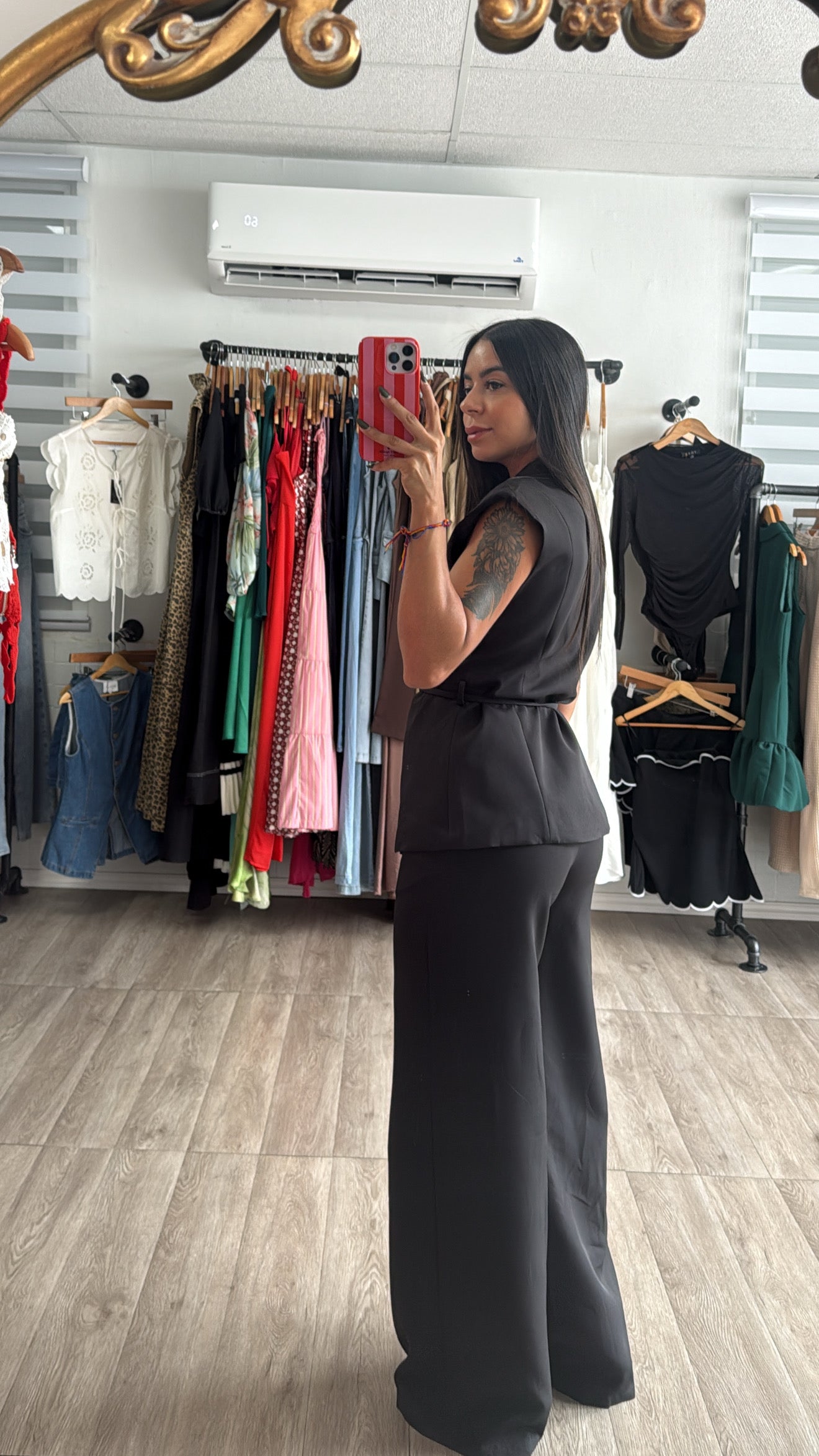 Vest black Trouser set