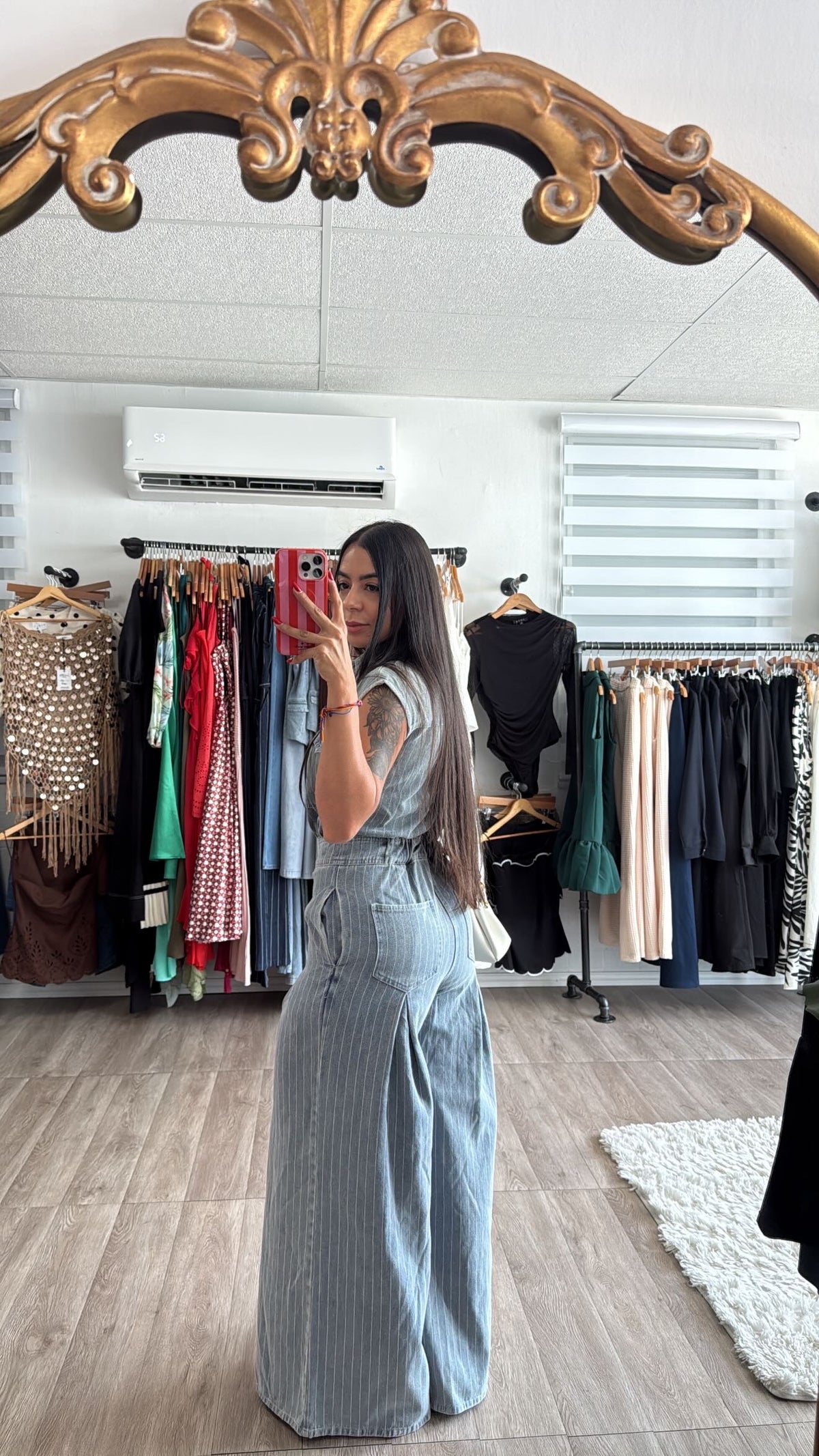 Denim stripe Jumpsuit