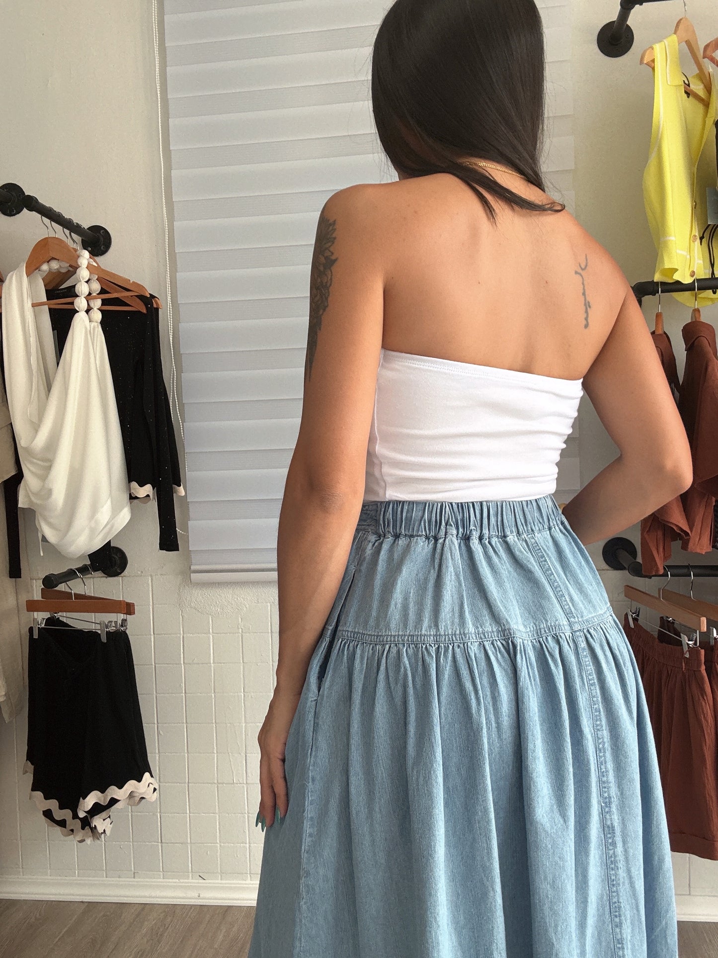 Denim Maxi skirt