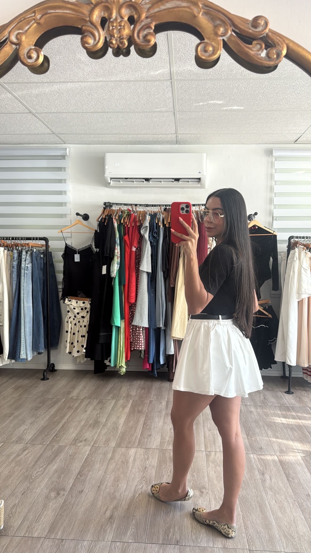 Denim white Skort