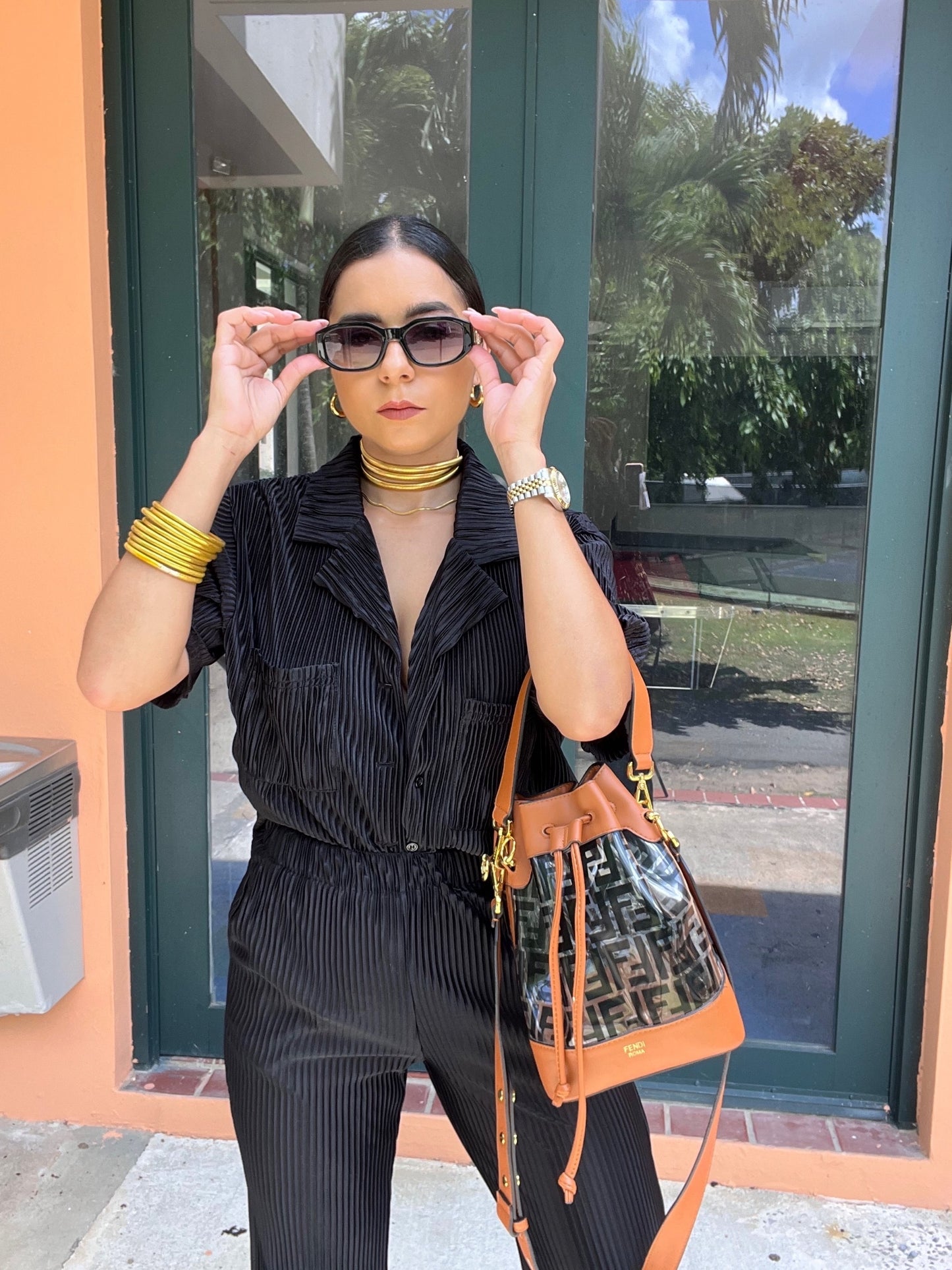 Pleated Black set