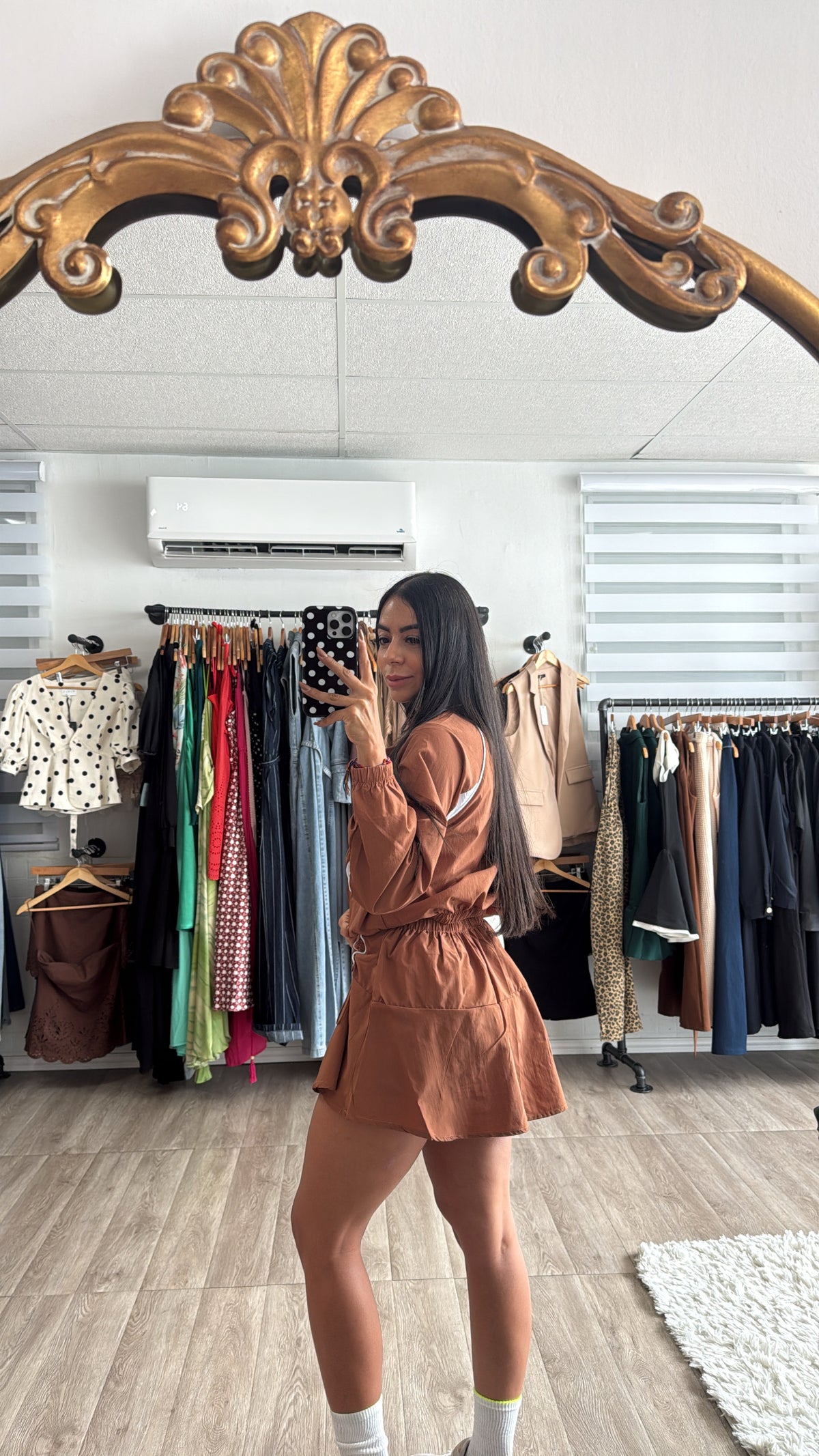 Skort set in Brown