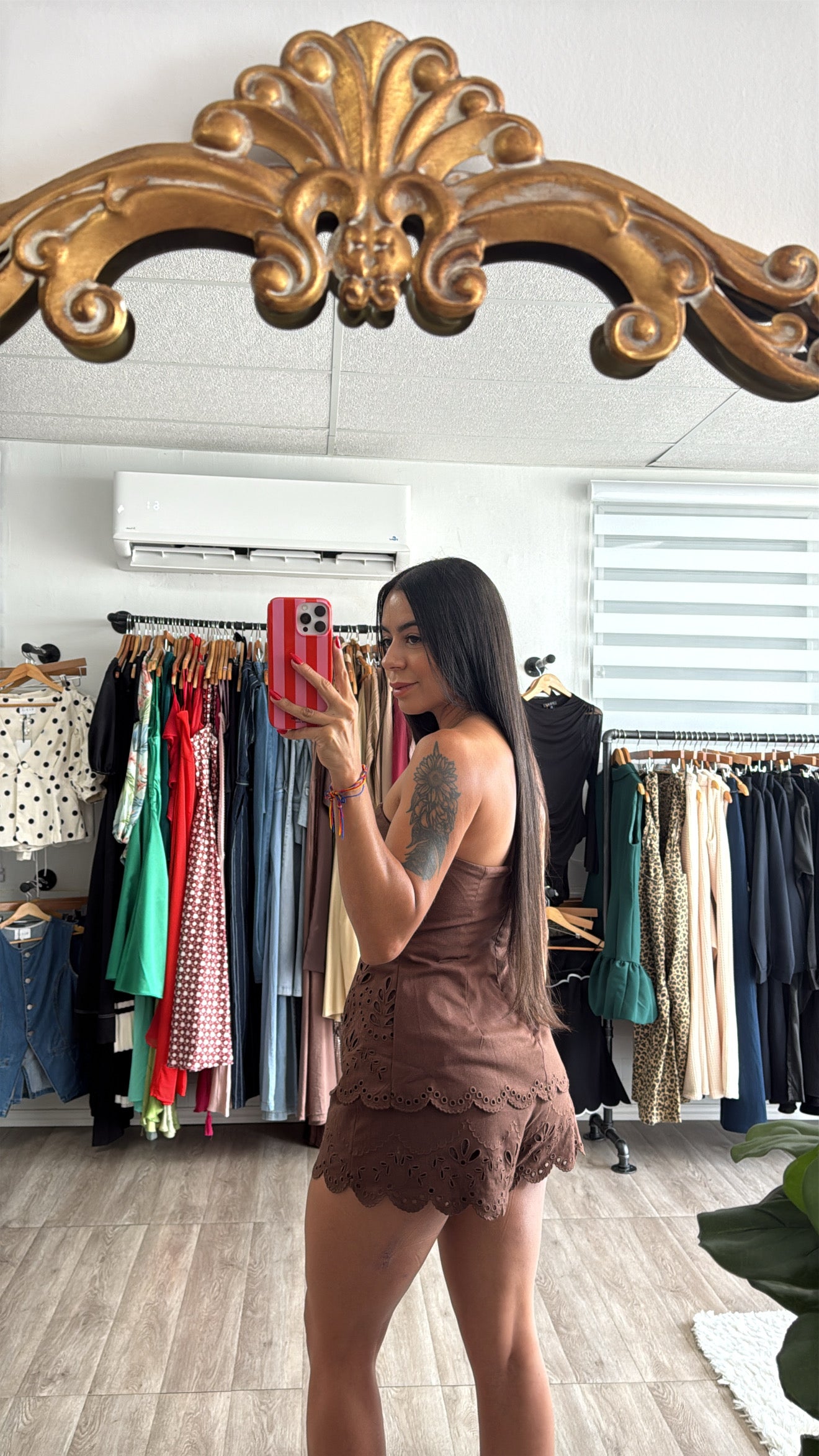 Linen Embrodeiry Short set