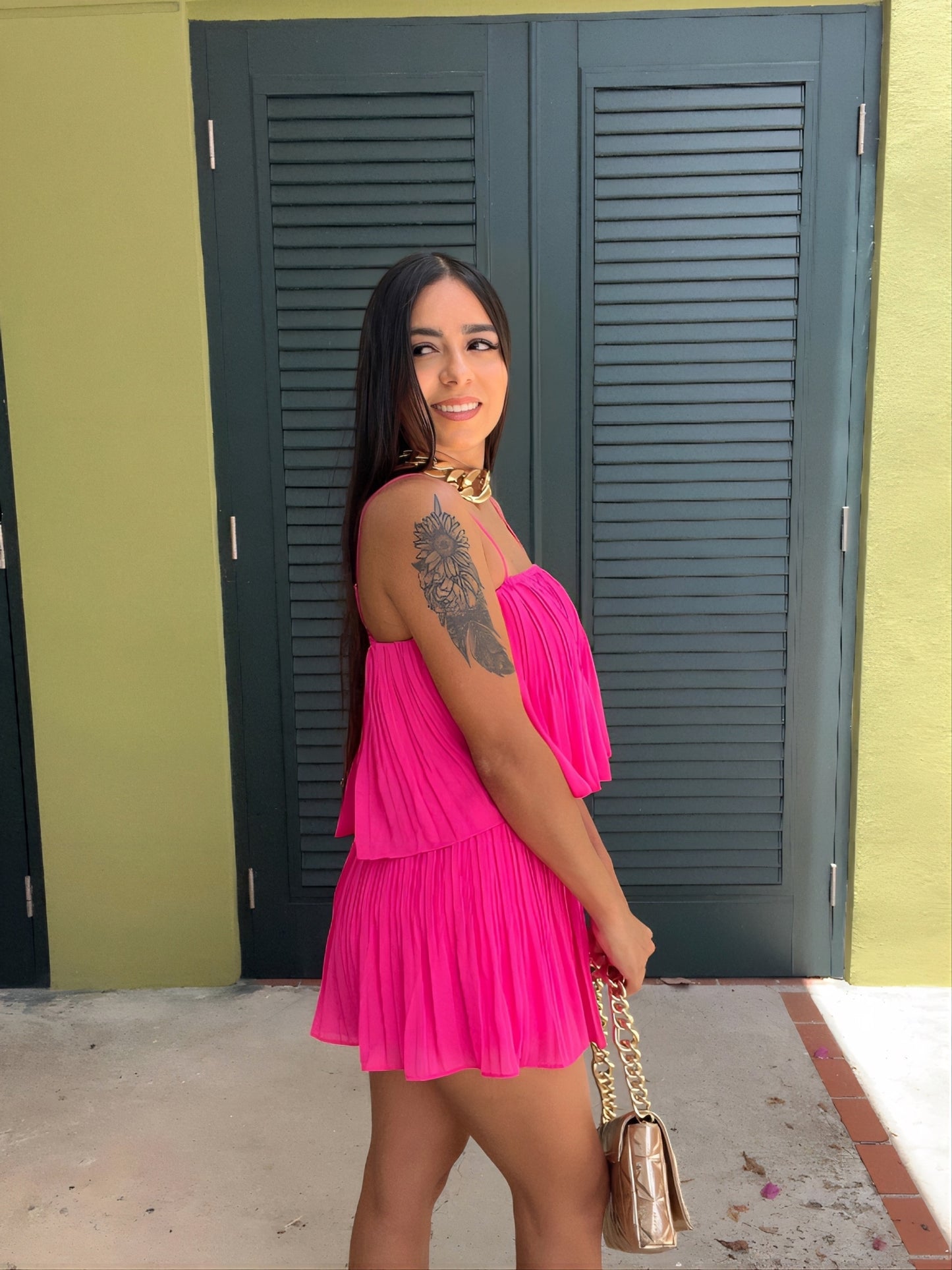 Hot Pink Romper