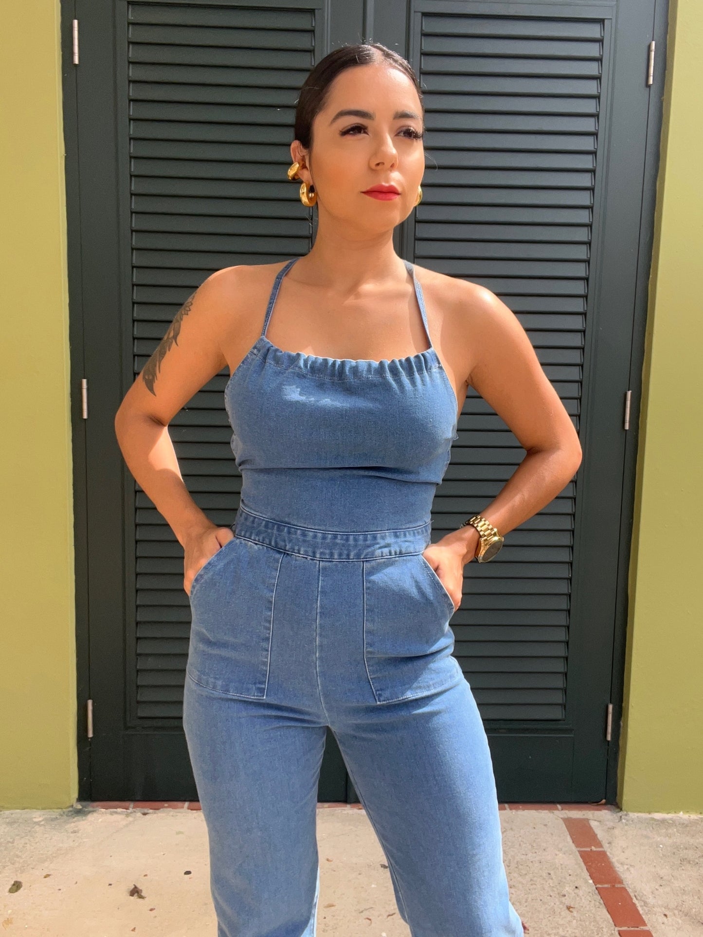 Restock Denim Jumpsuit