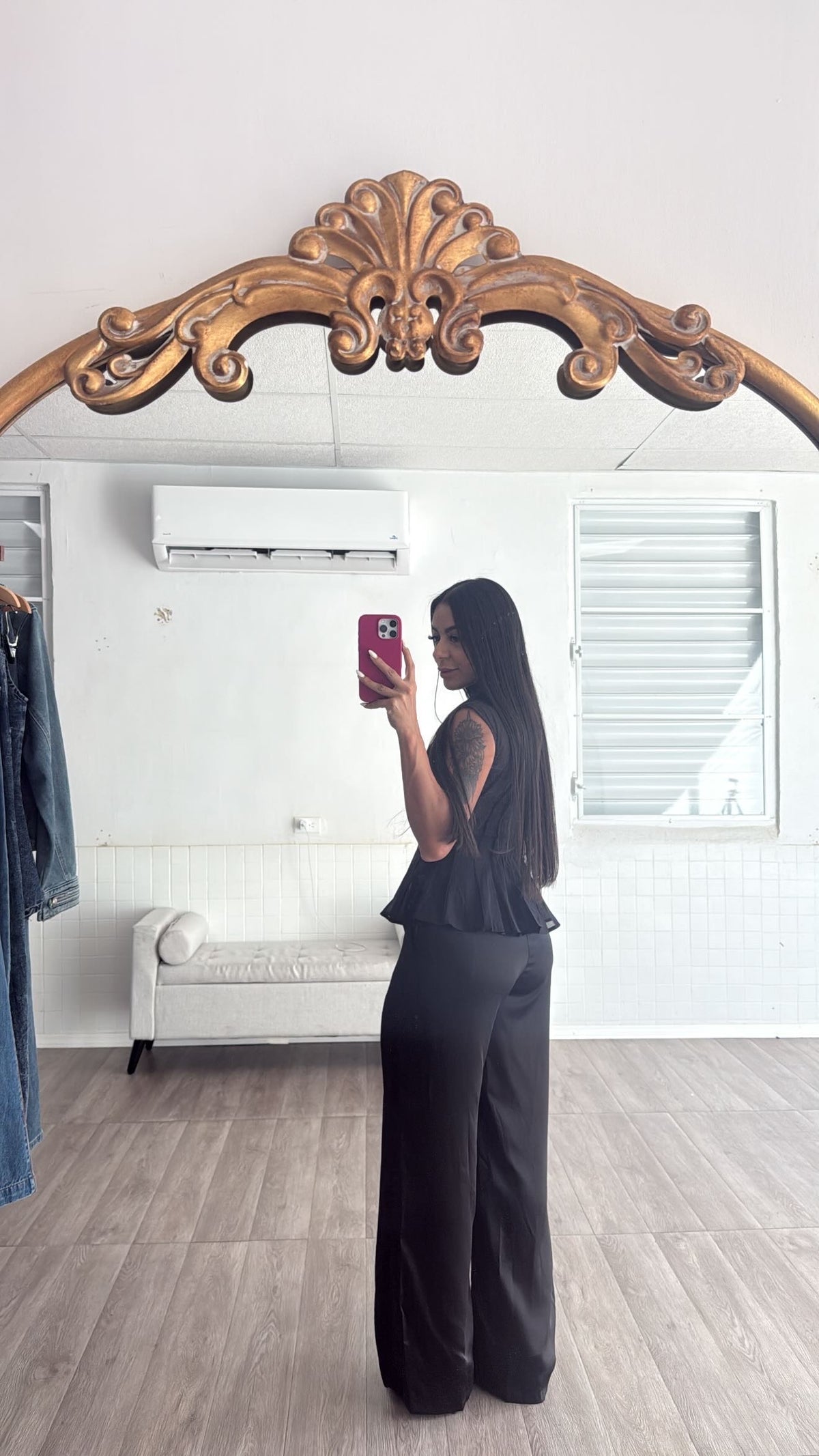 Black Peplum Set