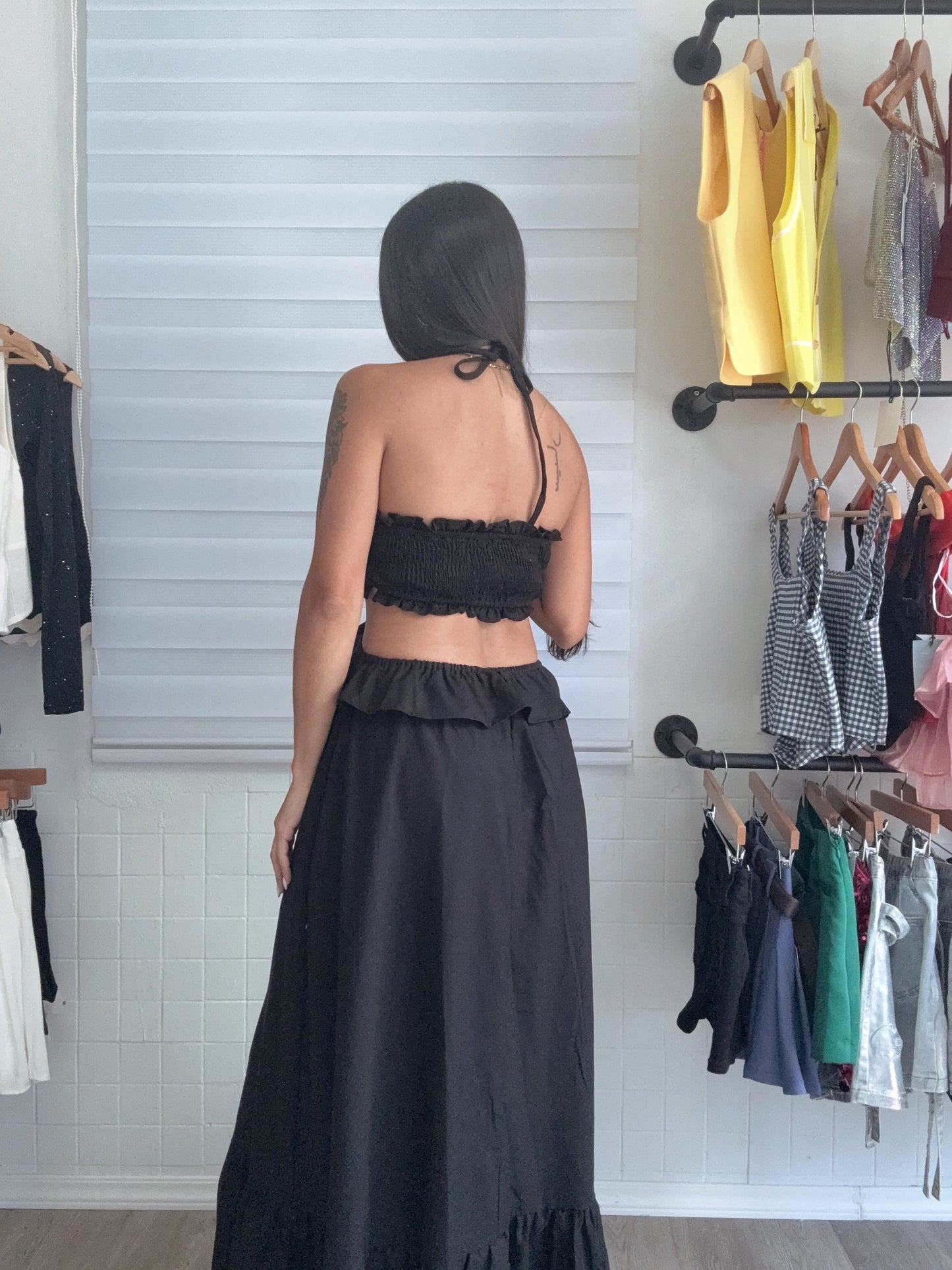 Black Cut out Maxi