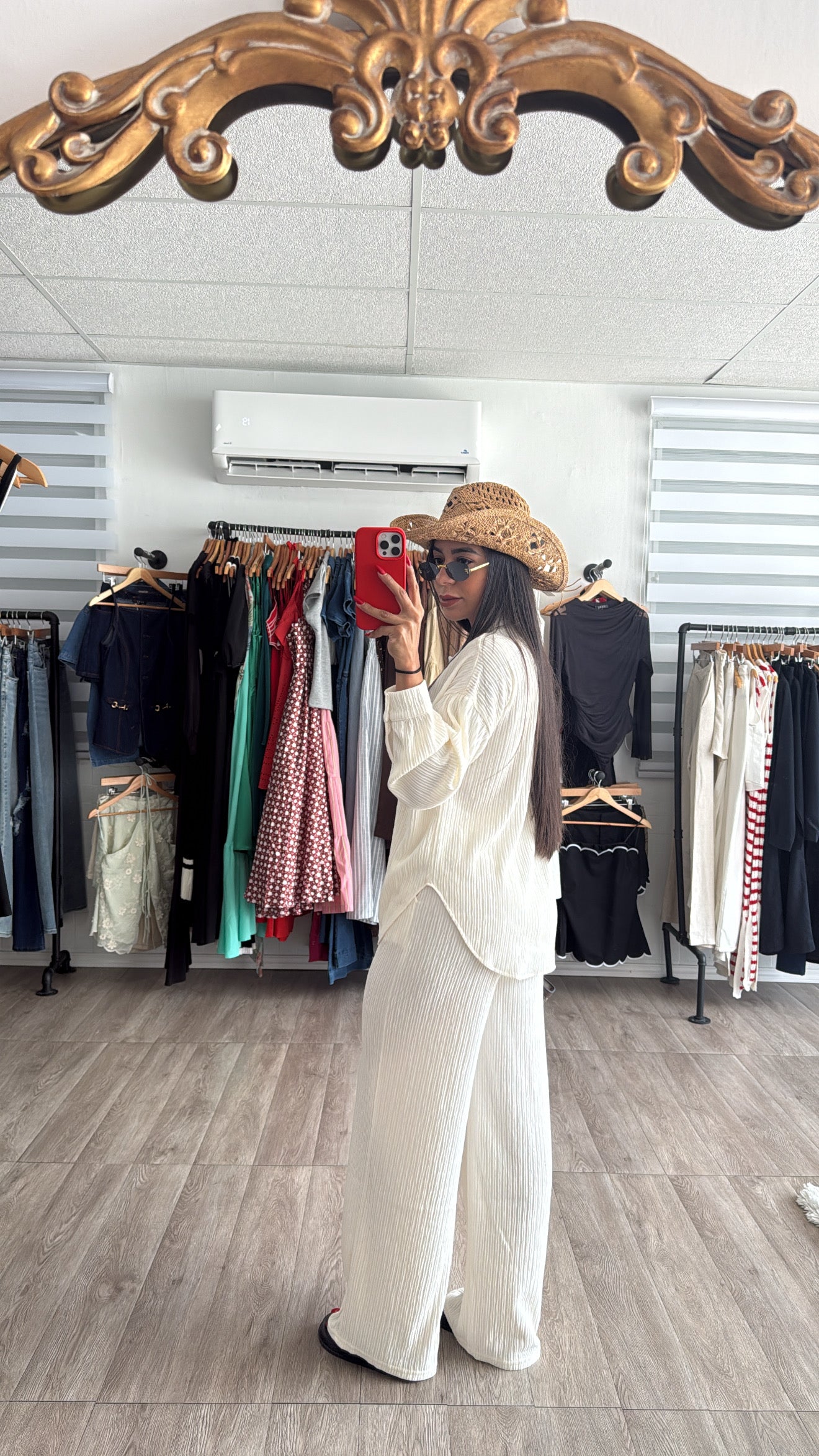 Restock Button Down set in white
