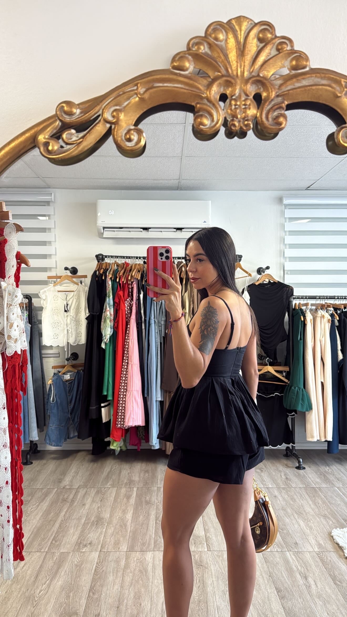 Black short set