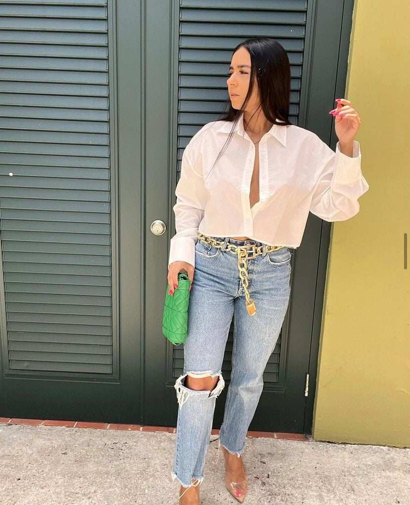 White Crop Top