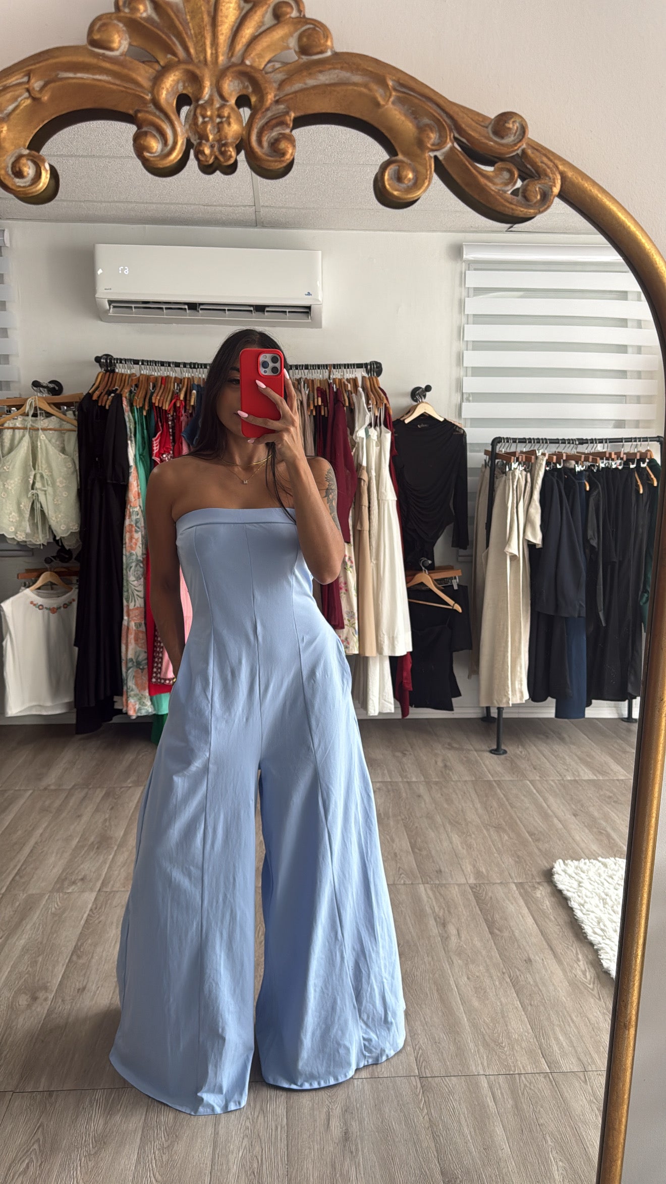 Blue Wide leg Jumpsuit