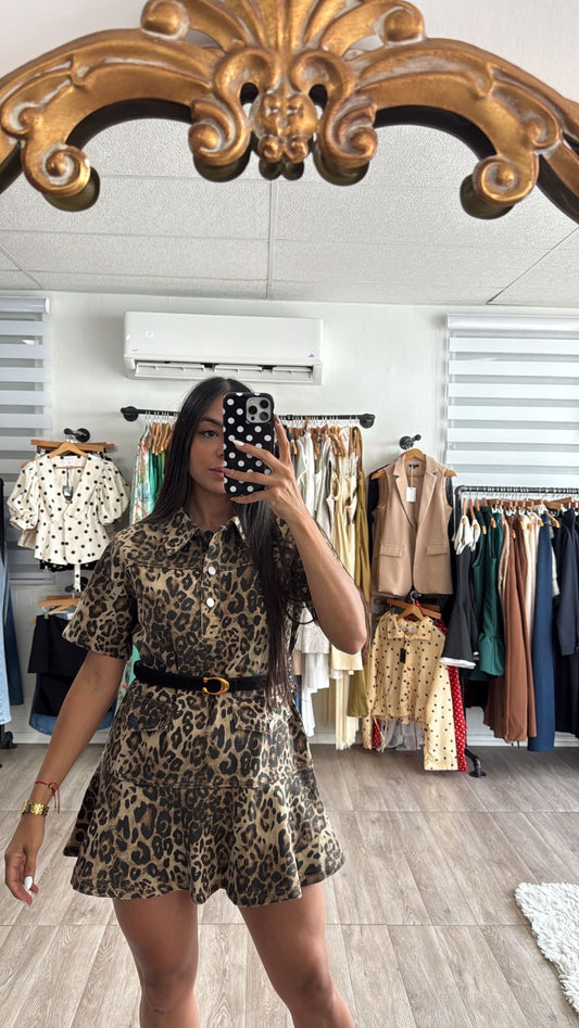 Leopard mini Dress