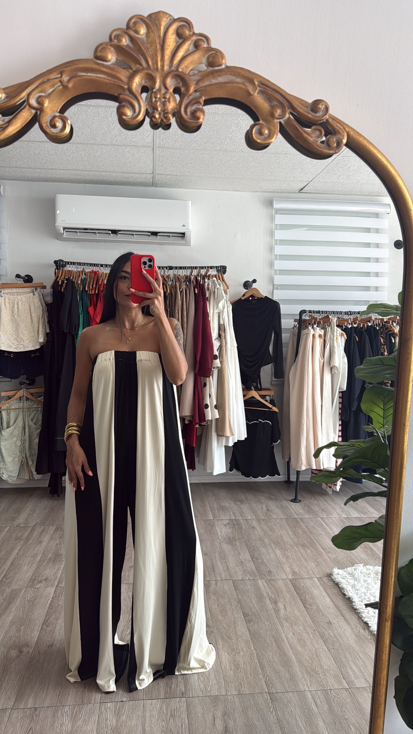 Black and white Overall Jumpsuit
