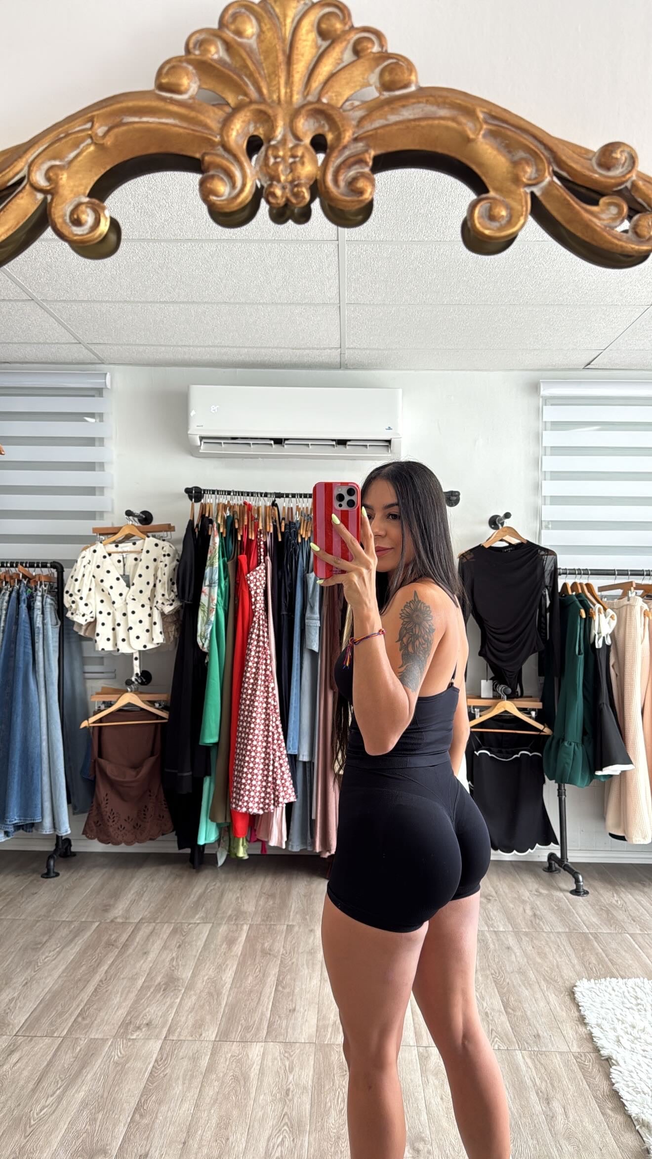 Black seamless Short set