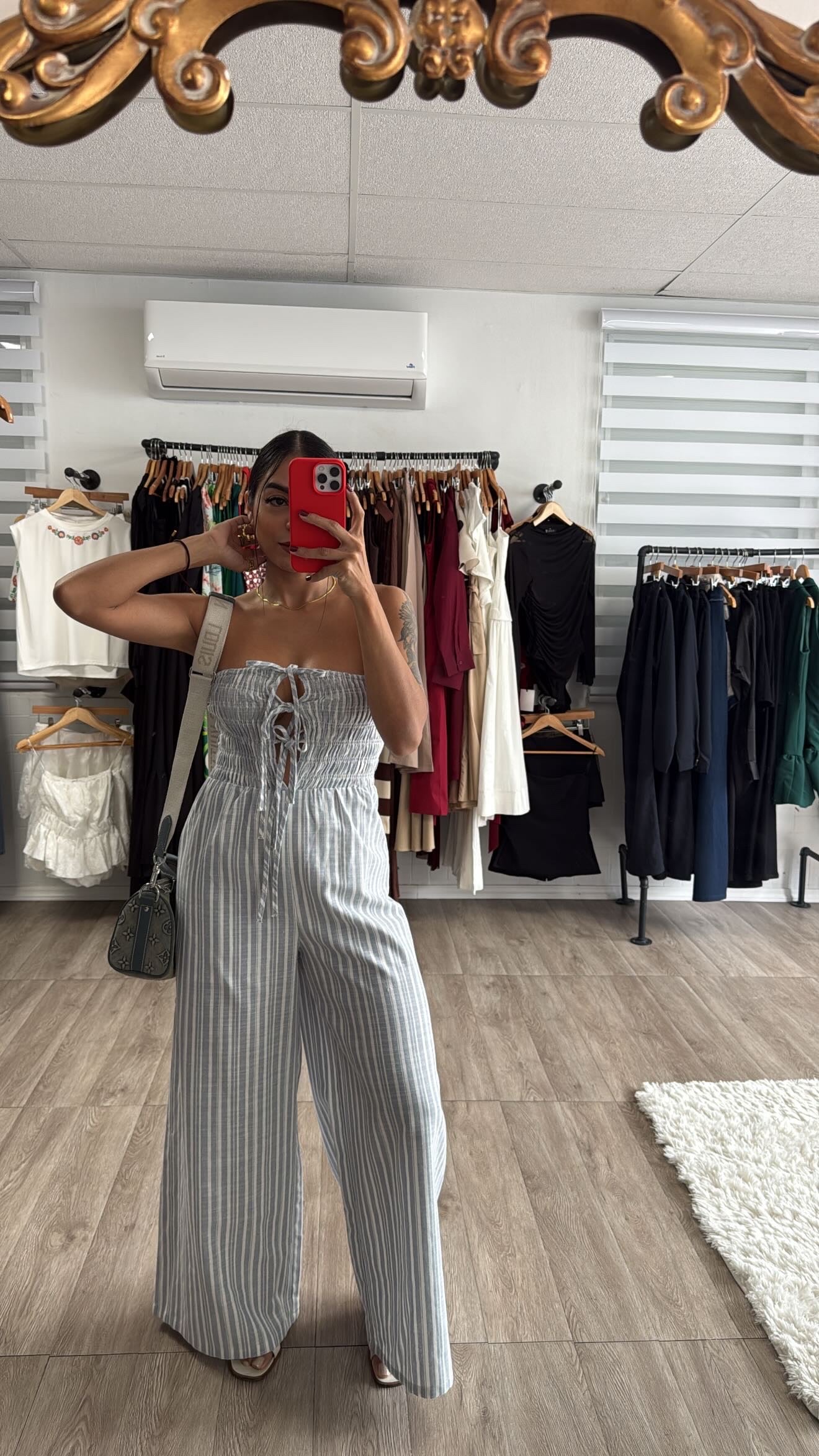 Stripe Blue Jumpsuit