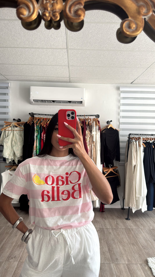Tshirt Stripe in Pink