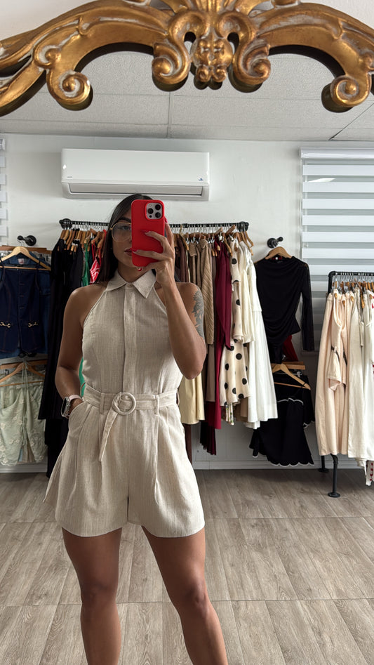 Linen Halter Romper
