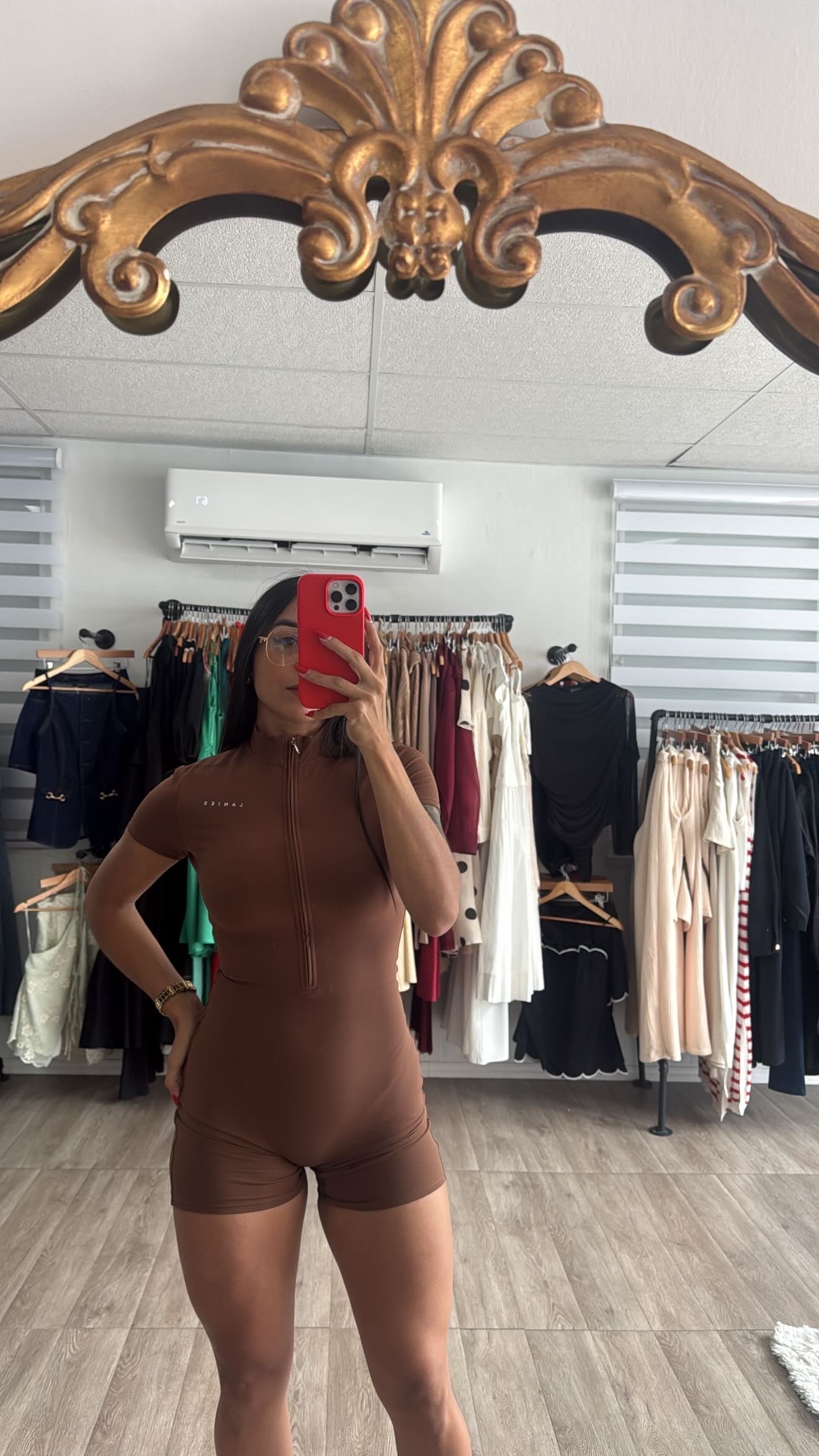 Brown Active romper