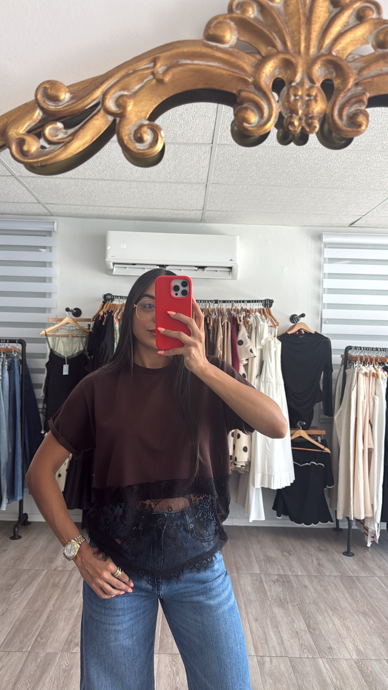 Tshirt Lace in Brown