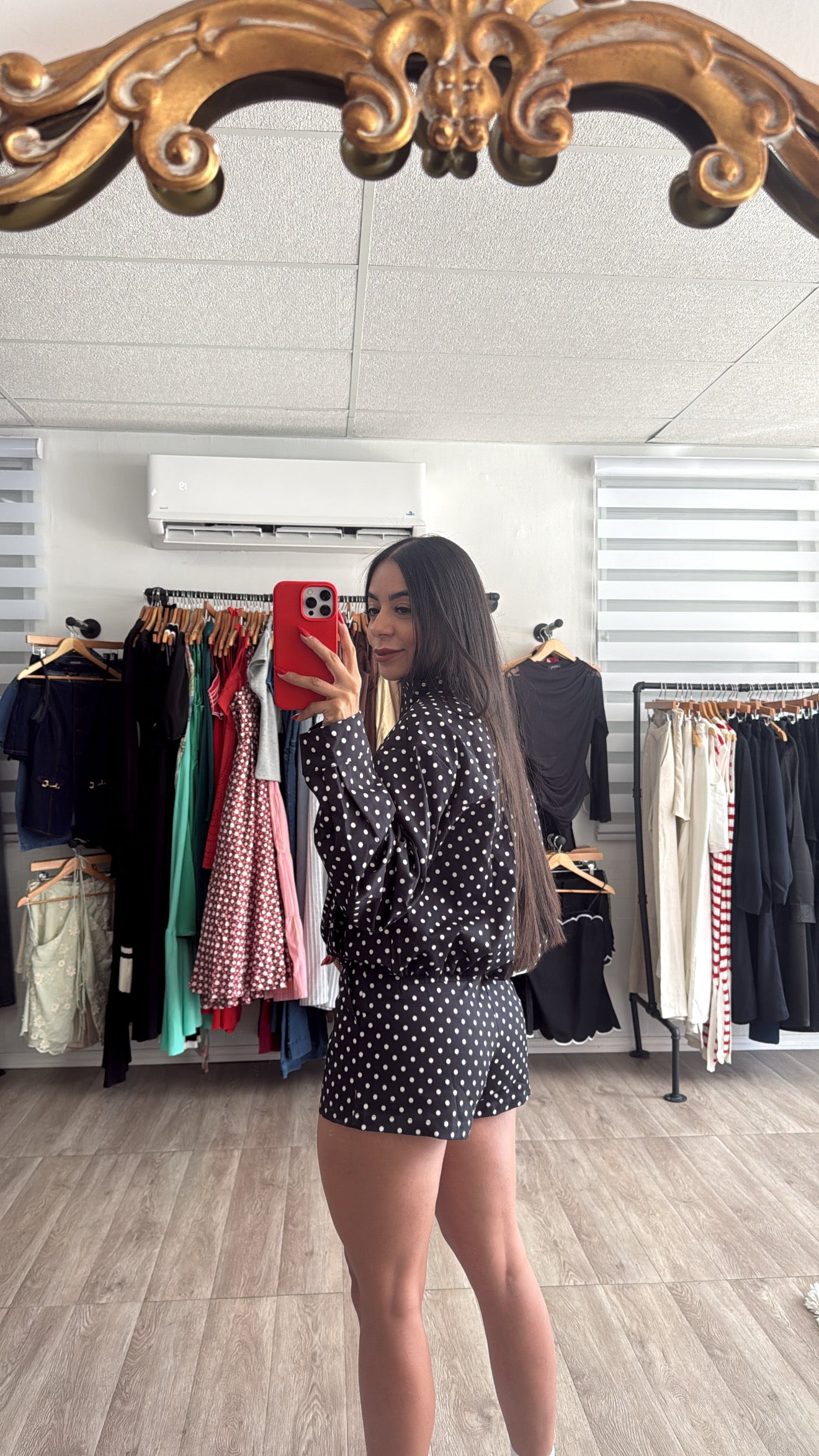 Polka dot set in Navy