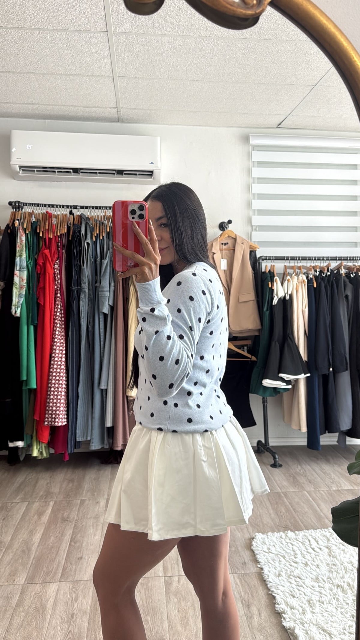 Cardigan Dot Baby Blue