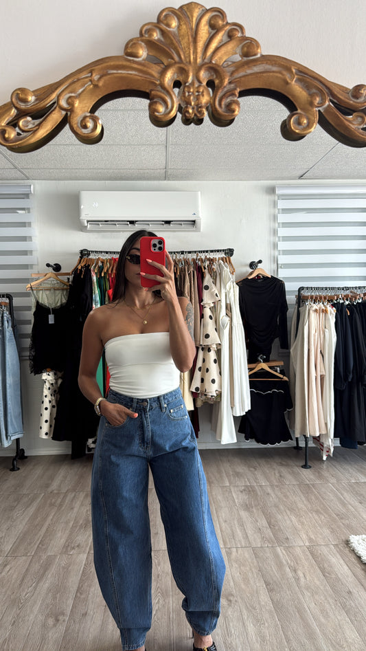 Barrel crop Denim