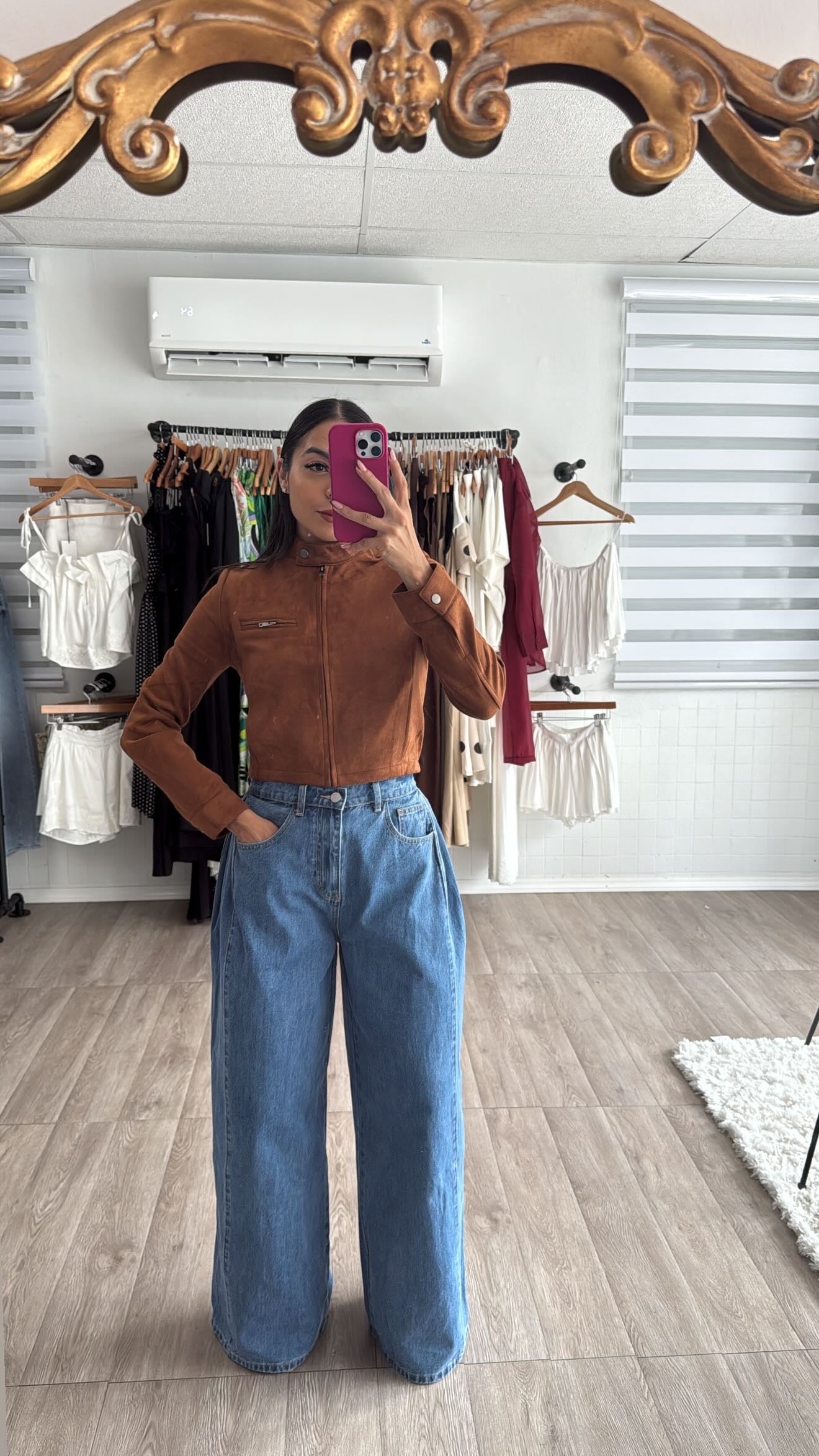 Suede cogñac Jacket