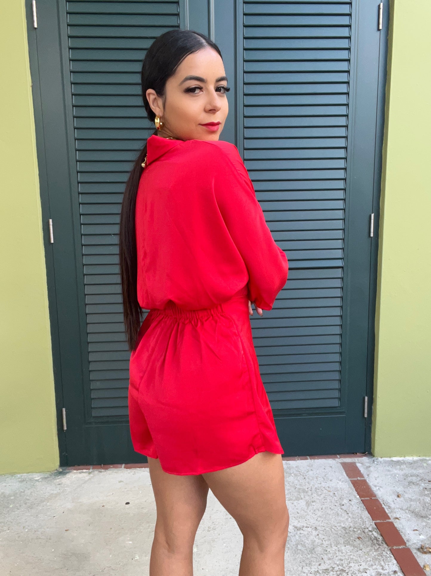 Satin Wrap dress