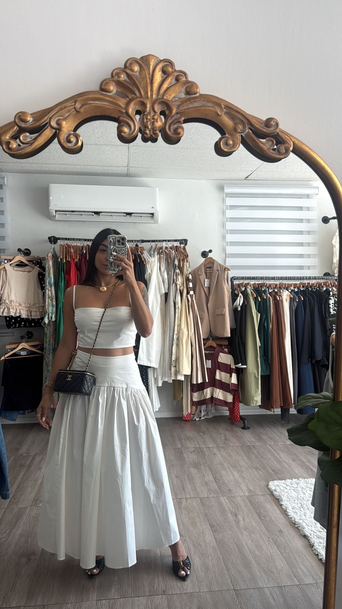 White Skirt set