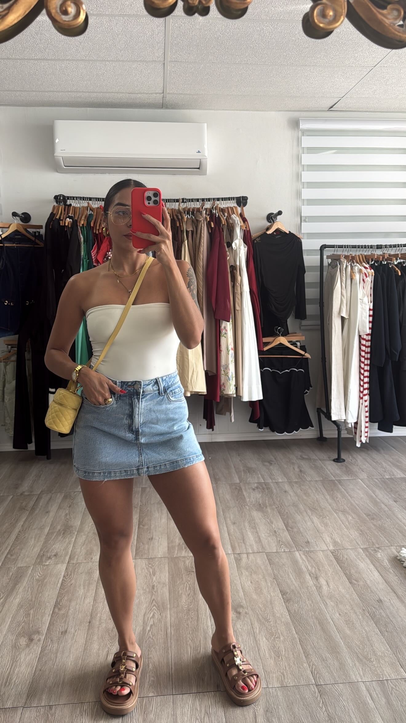Denim Wash skort