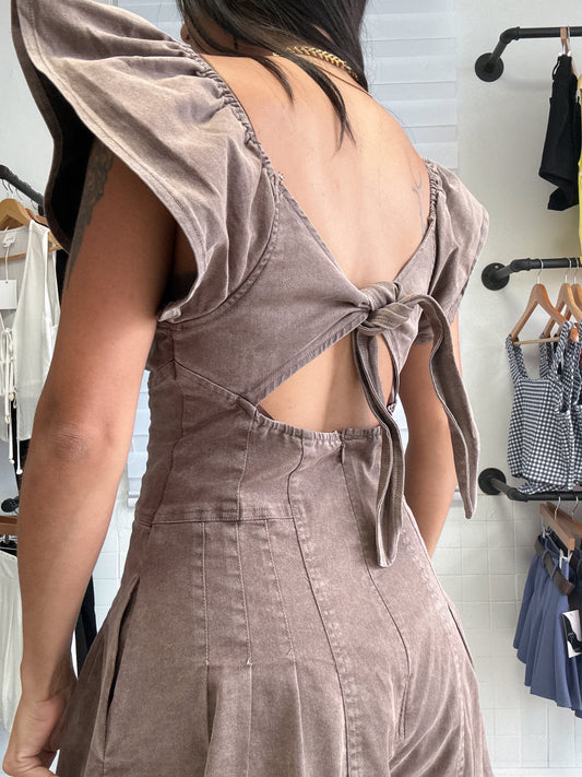 Brown Wash romper