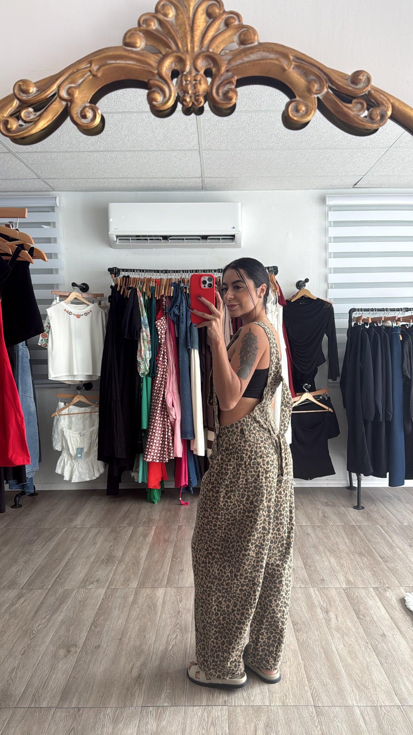 Leopard Barrel Jumpsuit