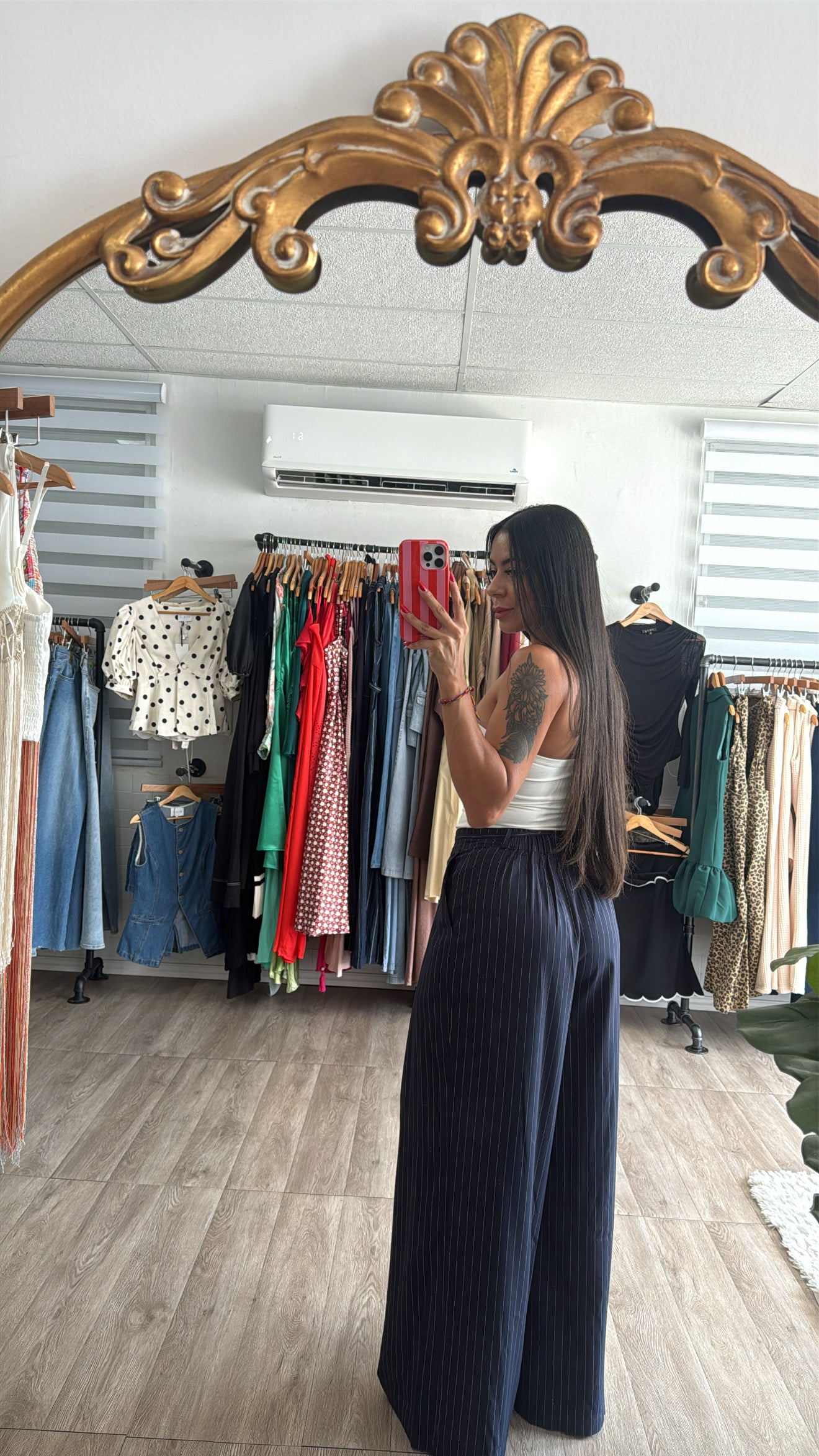 Stripe Navy Pants