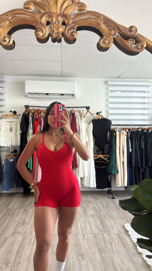 Active Lanies Romper Red