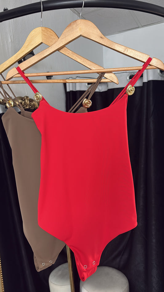 Caracol Bodysuit in red