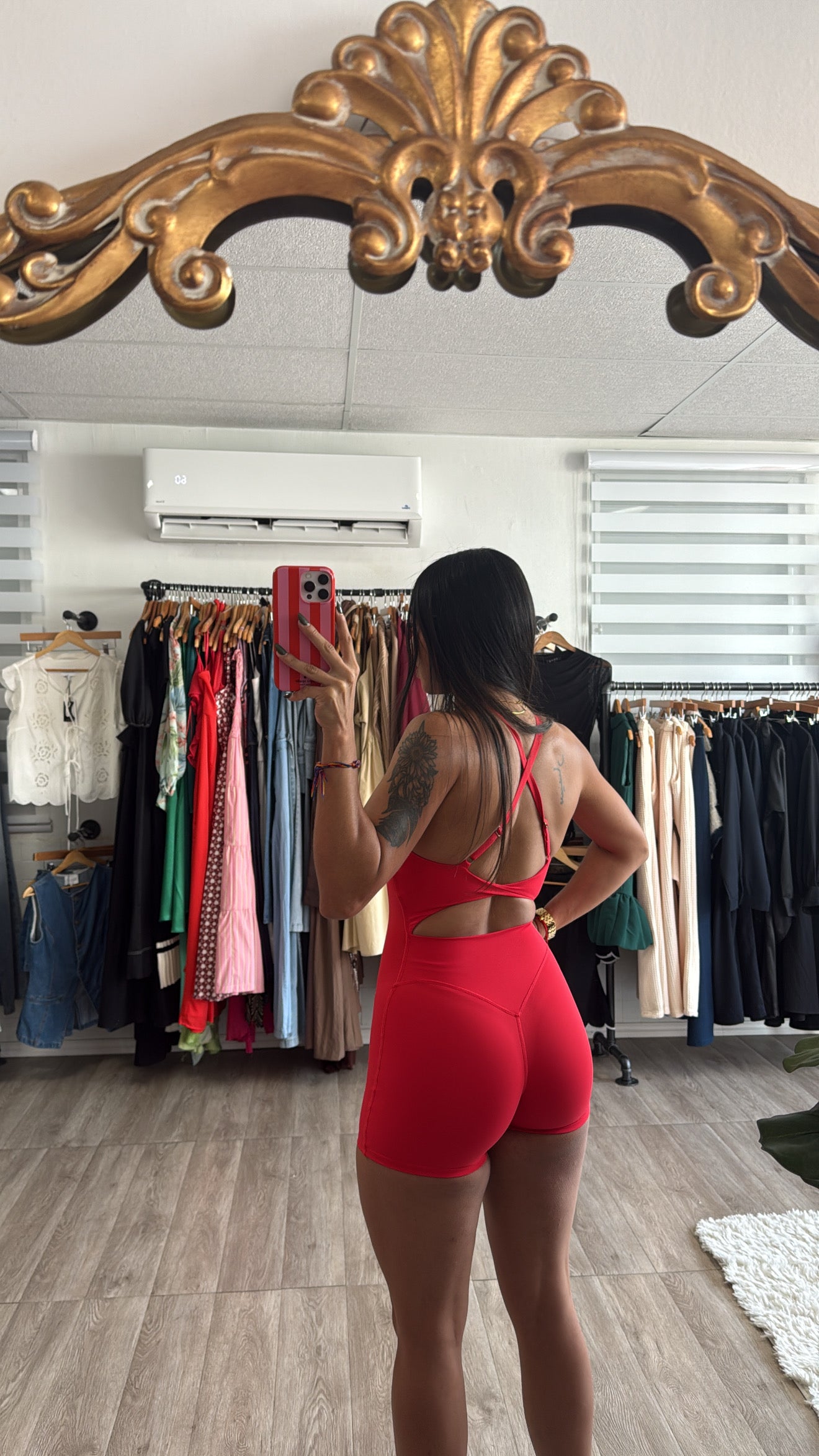 Active Lanies Romper Red