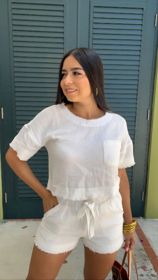 Linen Short Set