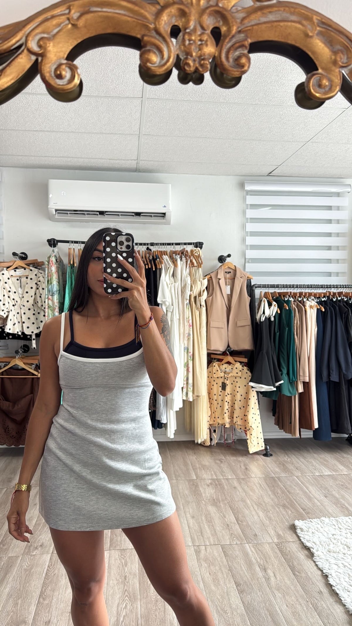 Grey /Navy Romper