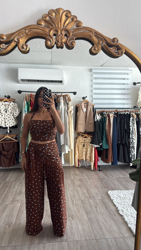Polka dot Brown