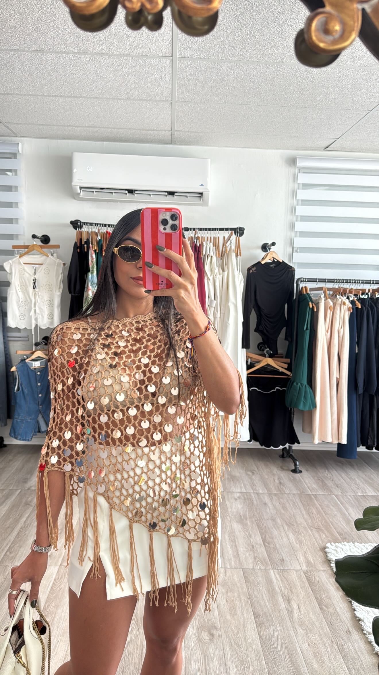 Poncho Lentejuelas Top