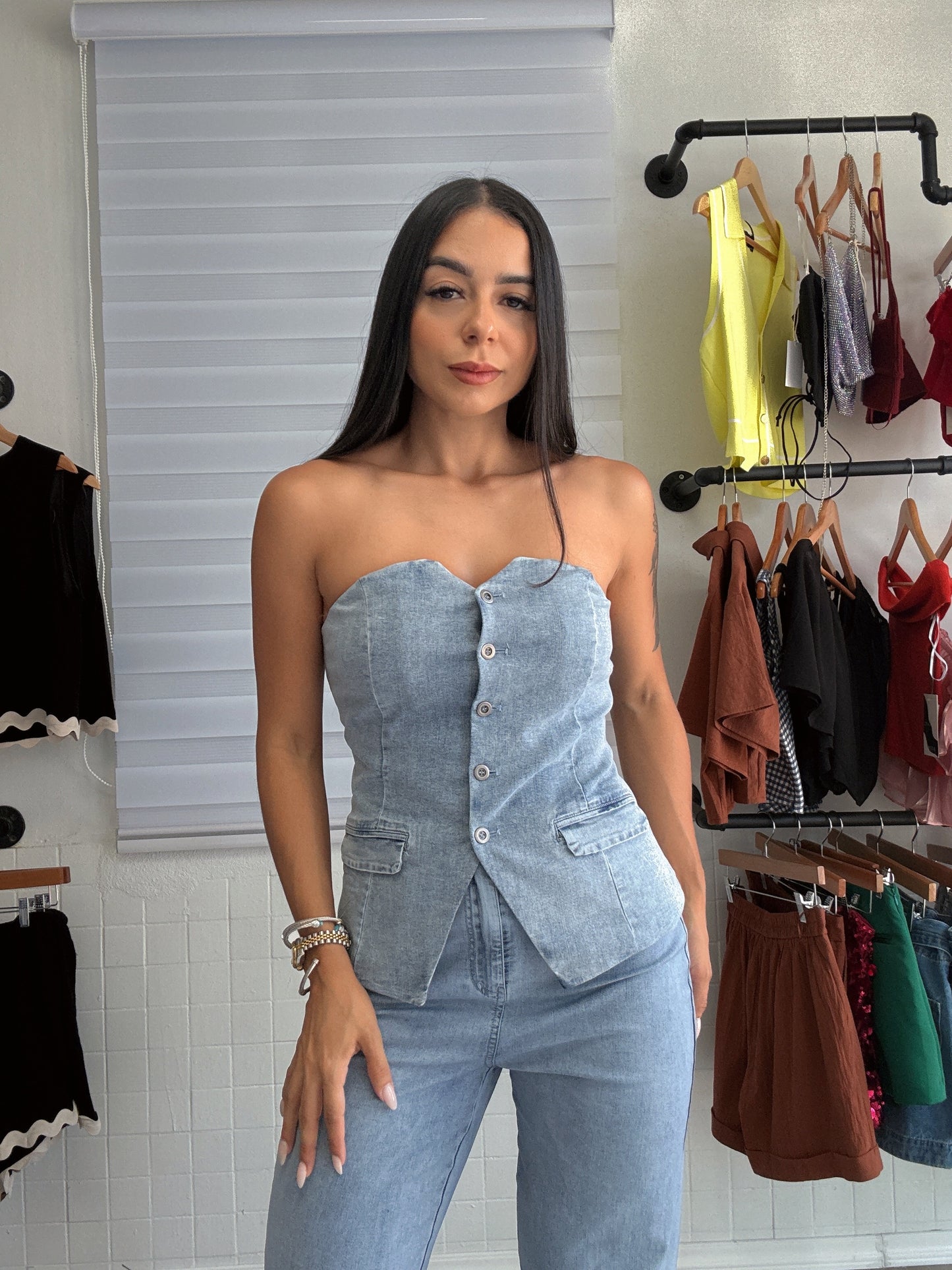 Denim vest set