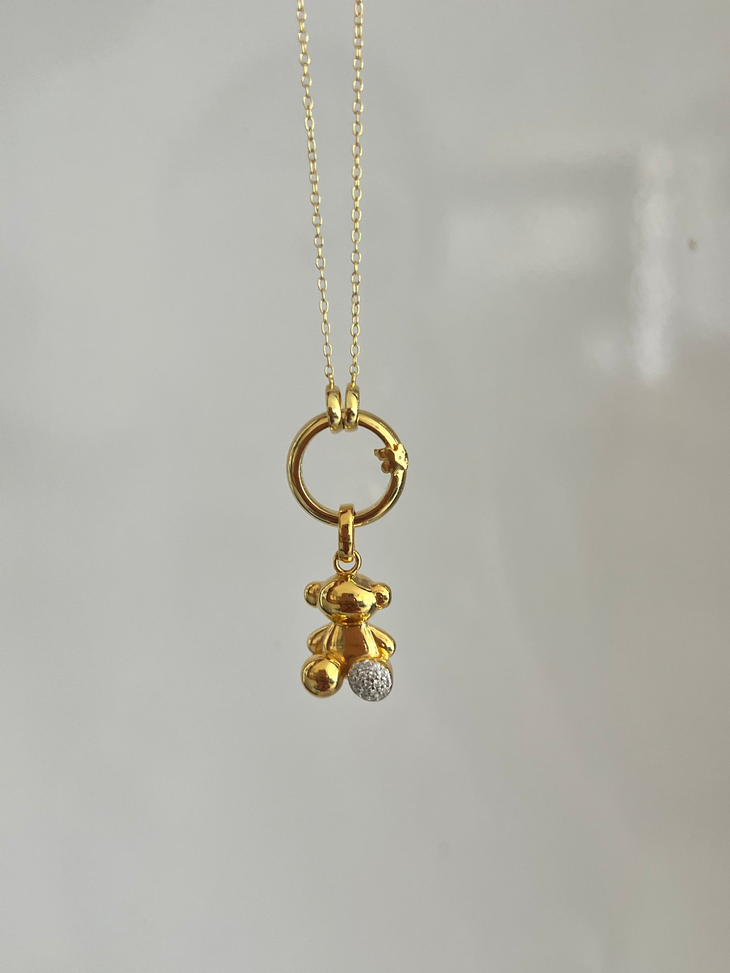 Bear gold necklace