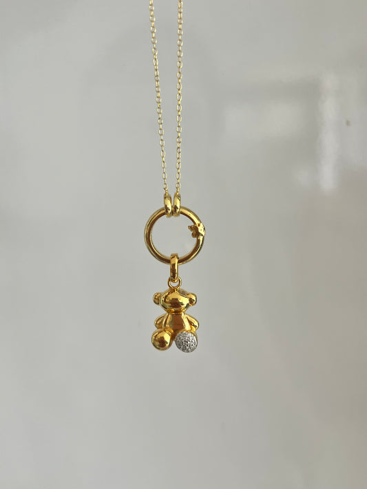 Bear gold necklace