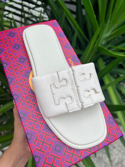 White TB SANDALS